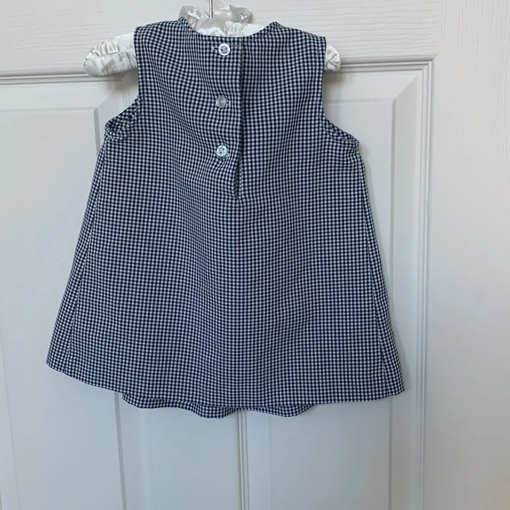 Bonnie Baby Navy and White Gingham Dress‎ - Picture 4 of 5
